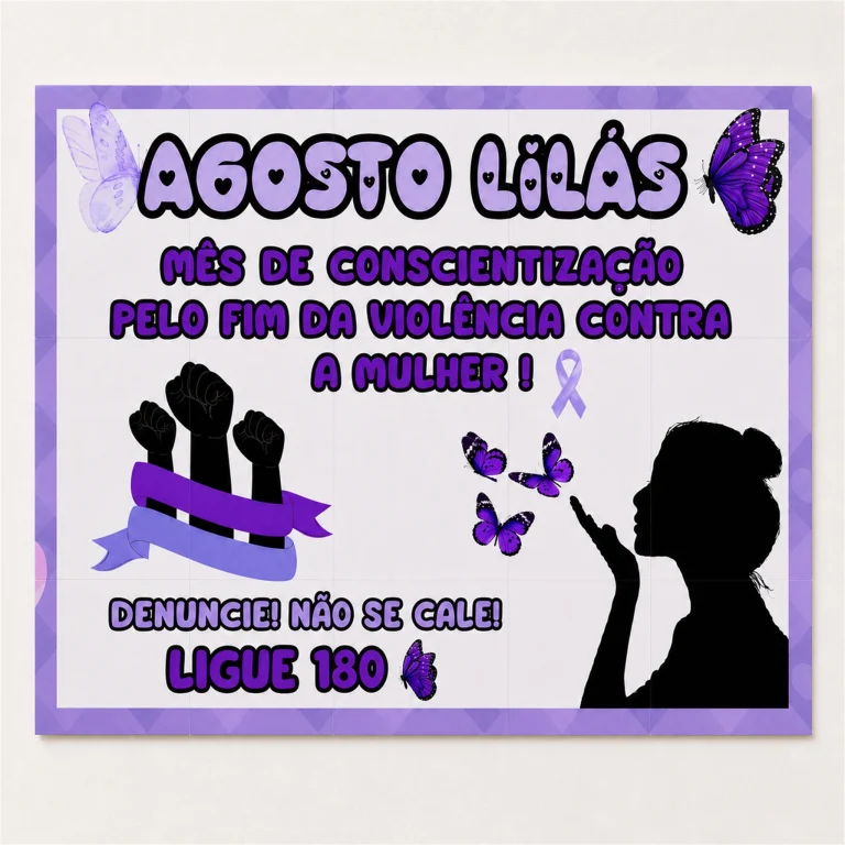 Painel Agosto Lilás de Conscientização — foto 1