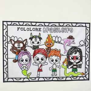 Painel para Colorir – Folclore Brasileiro - Folclore Brasileiro