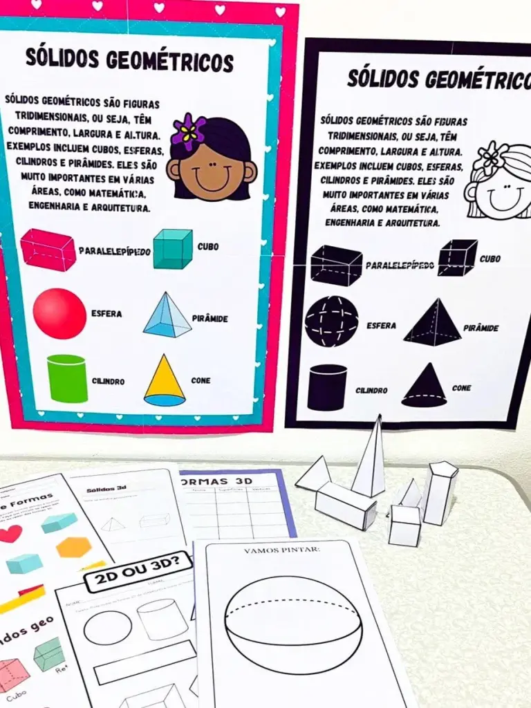 Kit Sólidos Geométricos com Cartaz e Atividades — foto 2