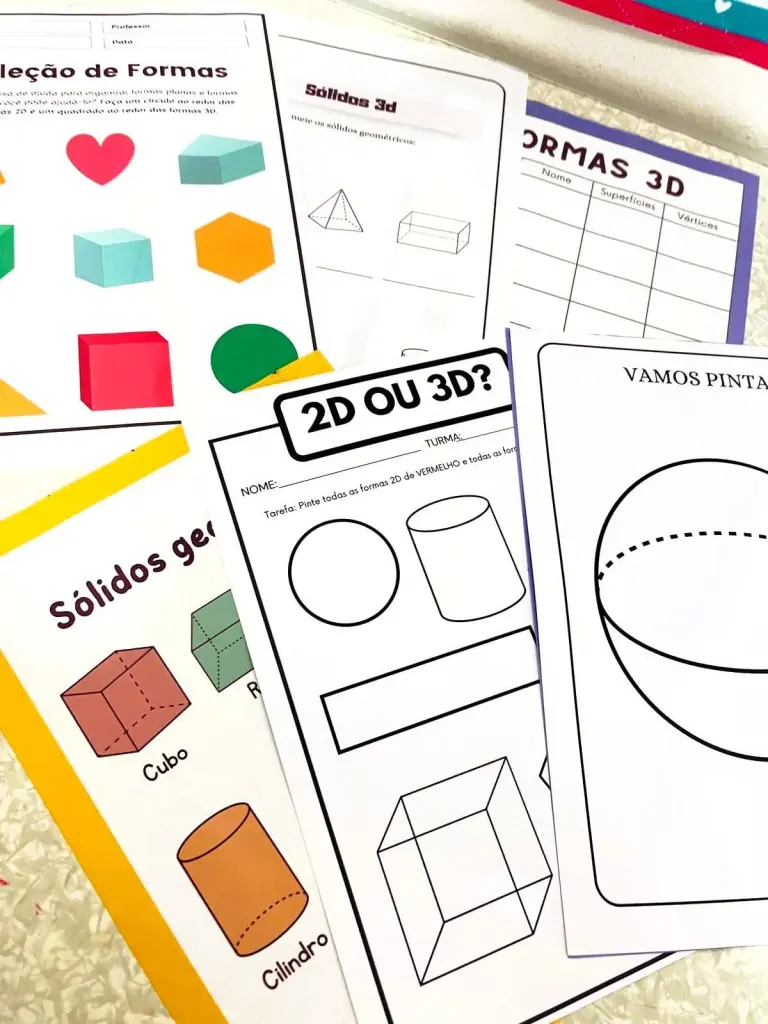 Kit Sólidos Geométricos com Cartaz e Atividades — foto 4