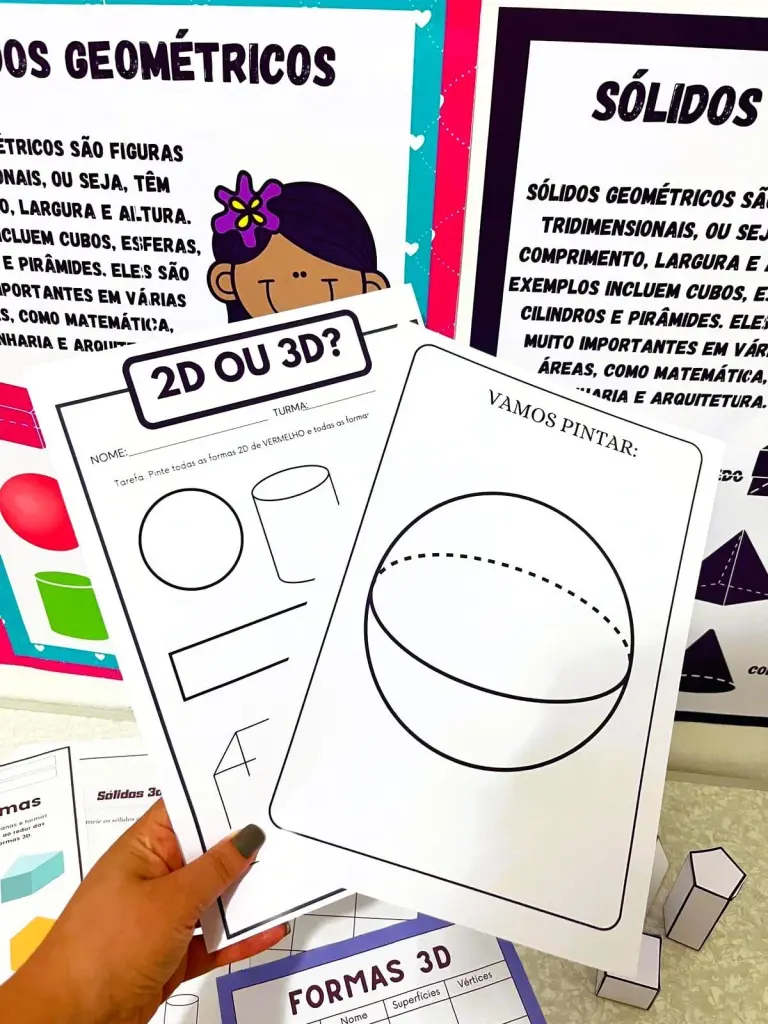 Kit Sólidos Geométricos com Cartaz e Atividades — foto 6