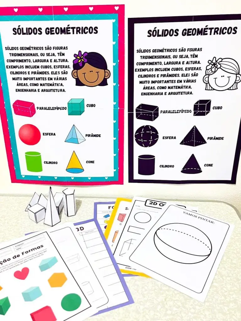 Kit Sólidos Geométricos com Cartaz e Atividades — foto 7