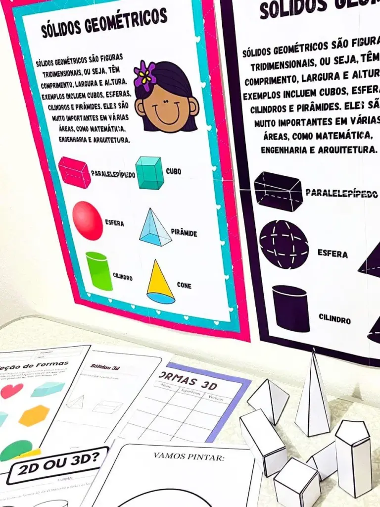 Kit Sólidos Geométricos com Cartaz e Atividades — foto 9