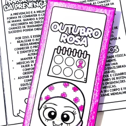 Ilustração de calendário rosa com laço rosa para o Outubro Rosa.