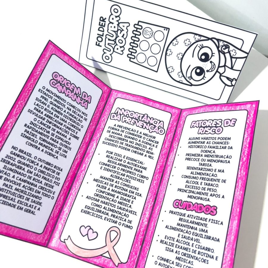 Folder Informativo Outubro Rosa - Outubro Rosa - Pedagogia de Ideias Folder Informativo Outubro Rosa - Outubro Rosa