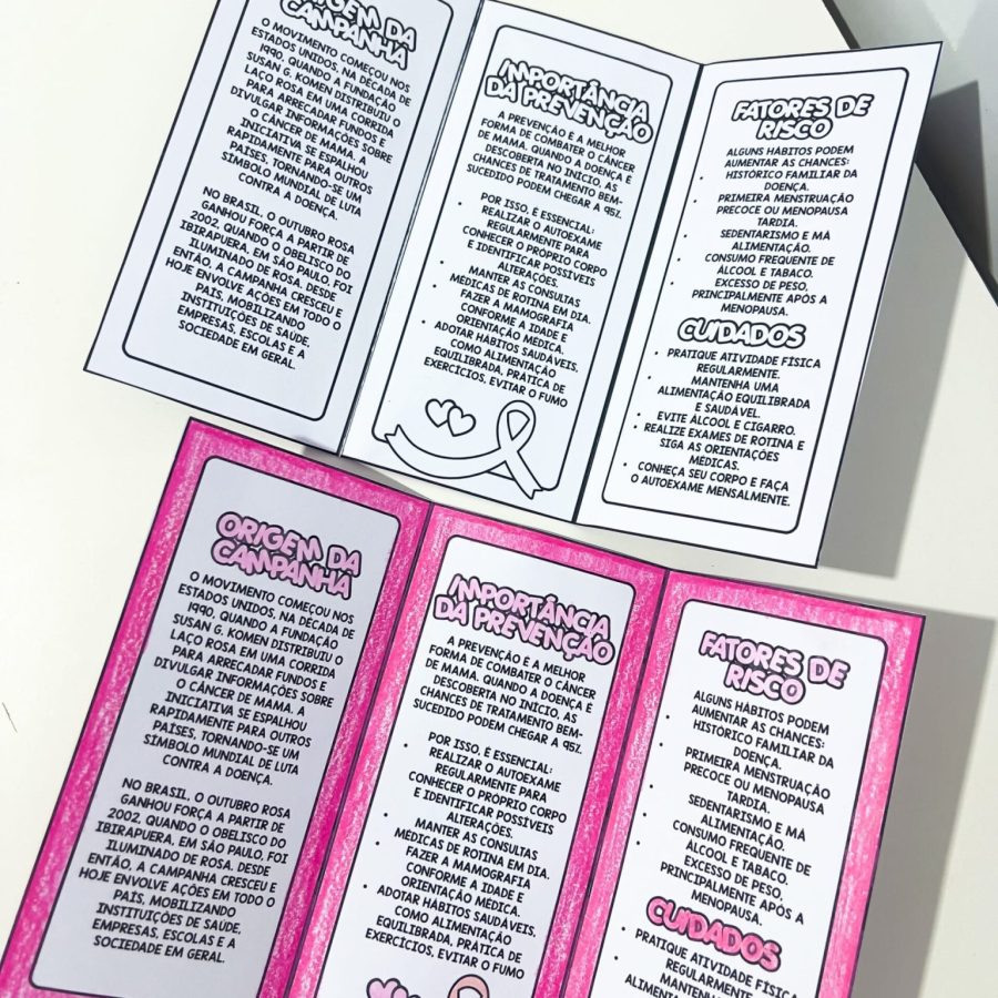 Folder Informativo Outubro Rosa - Outubro Rosa - Pedagogia de Ideias Folder Informativo Outubro Rosa - Outubro Rosa