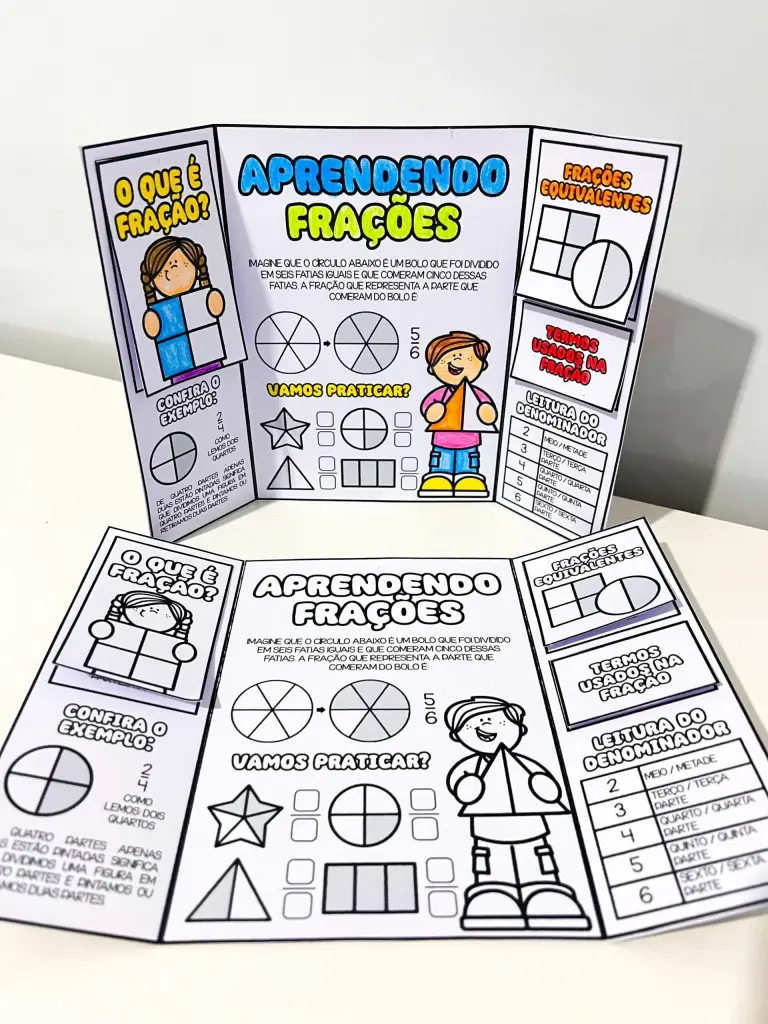Lapbook de Frações para Colorir — foto 4
