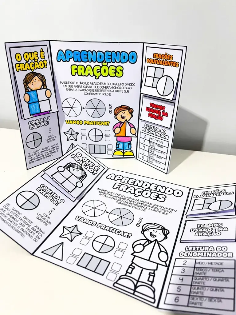 Lapbook de Frações para Colorir — foto 3