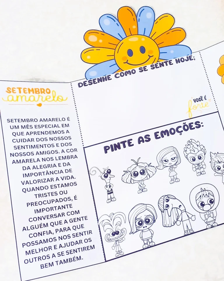 Lapbook Setembro Amarelo Emoções — foto 7