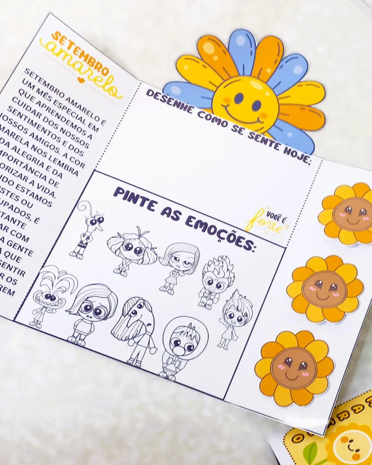 Lapbook Setembro Amarelo Emoções — foto 2