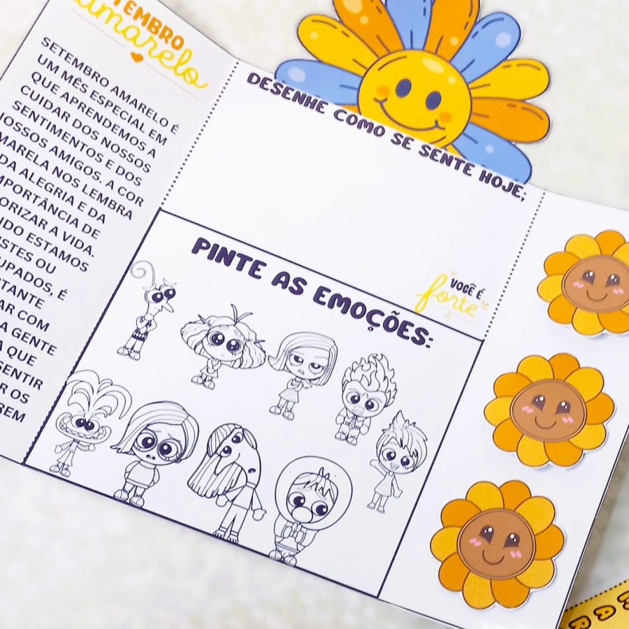 Lapbook Setembro Amarelo - Emoções - Setembro Amarelo - Pedagogia de Ideias Lapbook Setembro Amarelo - Emoções - Setembro Amarelo