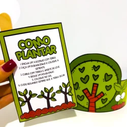 Cartaz educativo sobre como plantar com dicas para crianças.