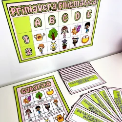 Atividades educativas com tema de primavera e animais para crianças.