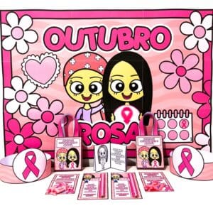 Kit Painel e Lembrancinhas Outubro Rosa