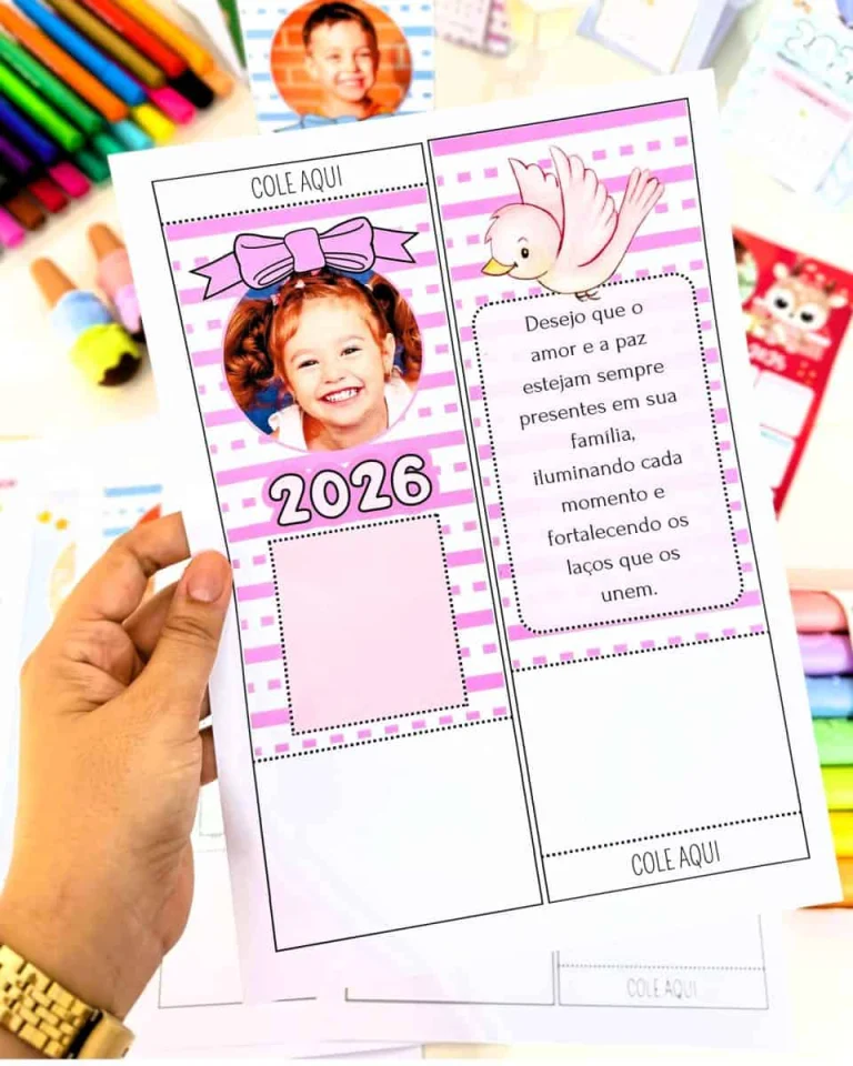 Calendário de Mesa Festivo Personalizável 2026 — foto 2