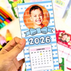 Calendário de Mesa Personalizável – Edição Festiva - Lembranças Escolares