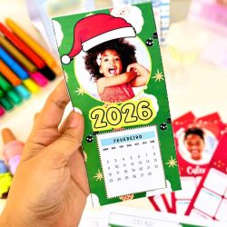 Calendário de Mesa Personalizável – Edição Festiva - Lembranças Escolares