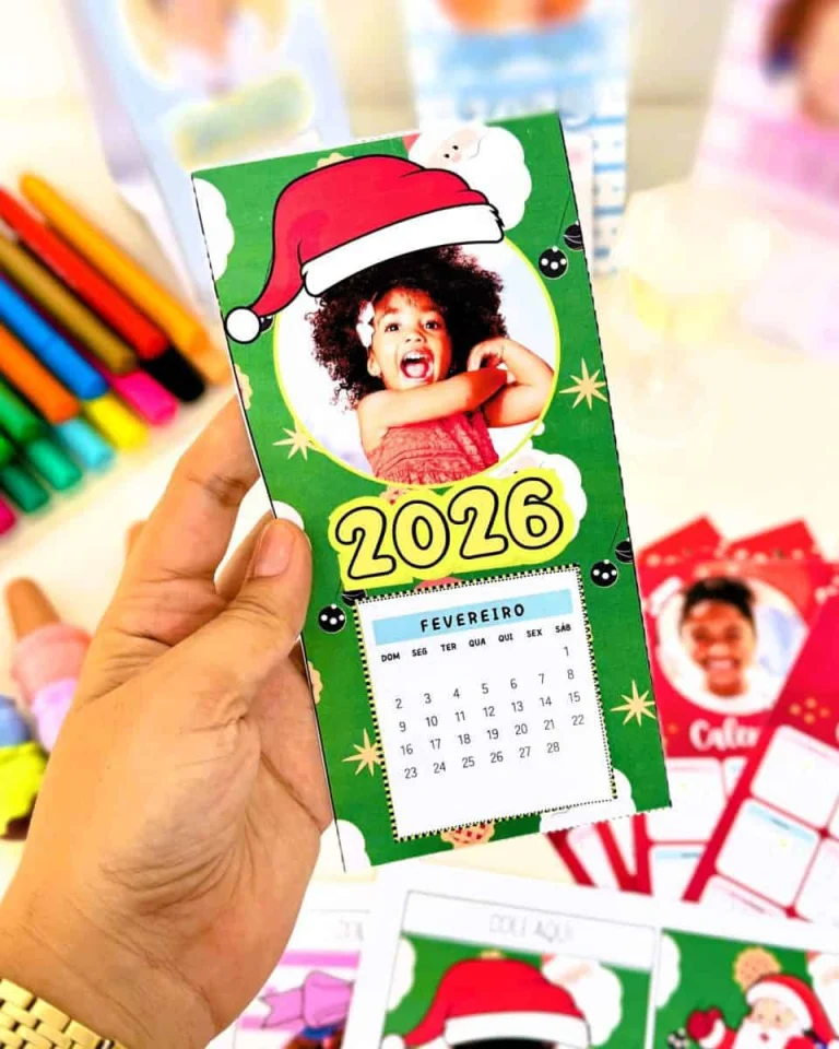 Calendário de Mesa Festivo Personalizável 2026 — foto 4