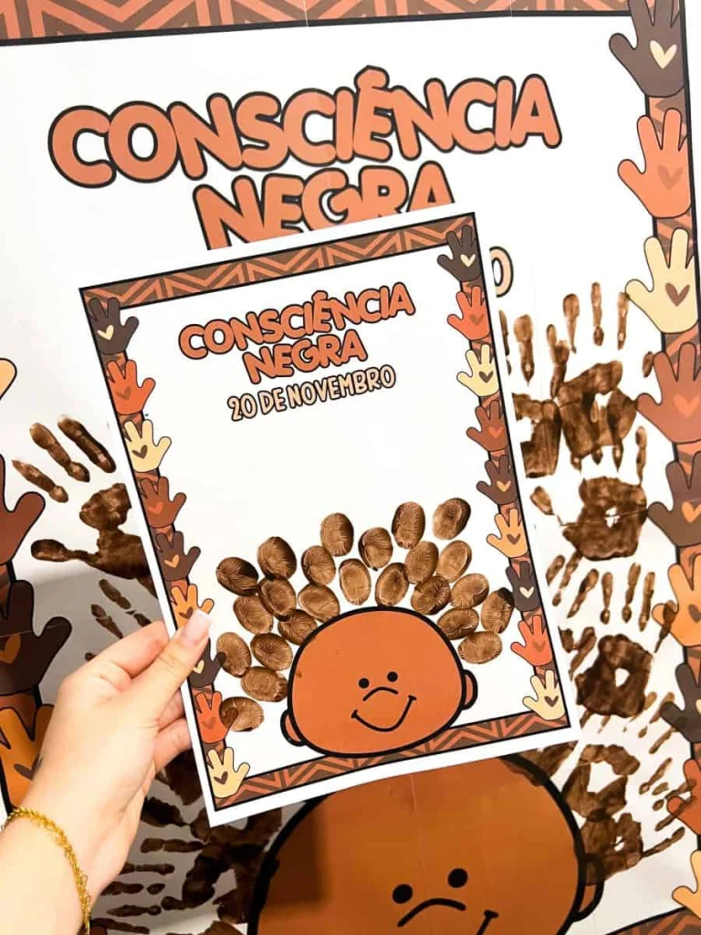 Cartaz Colaborativo Consciência Negra com Mãos — foto 3