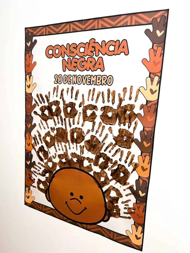 Cartaz Colaborativo Consciência Negra com Mãos — foto 2