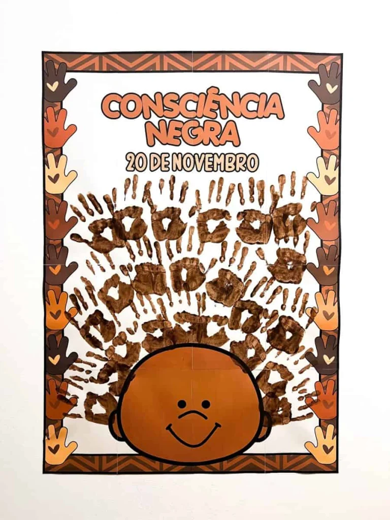 Cartaz Colaborativo Consciência Negra com Mãos — foto 4