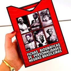 Fichas biográficas de personalidades negras brasileiras em destaque.