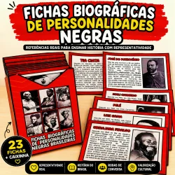 Coleção de fichas biográficas de personalidades negras brasileiras.