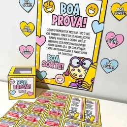 Material de incentivo com mensagens positivas para estudantes.