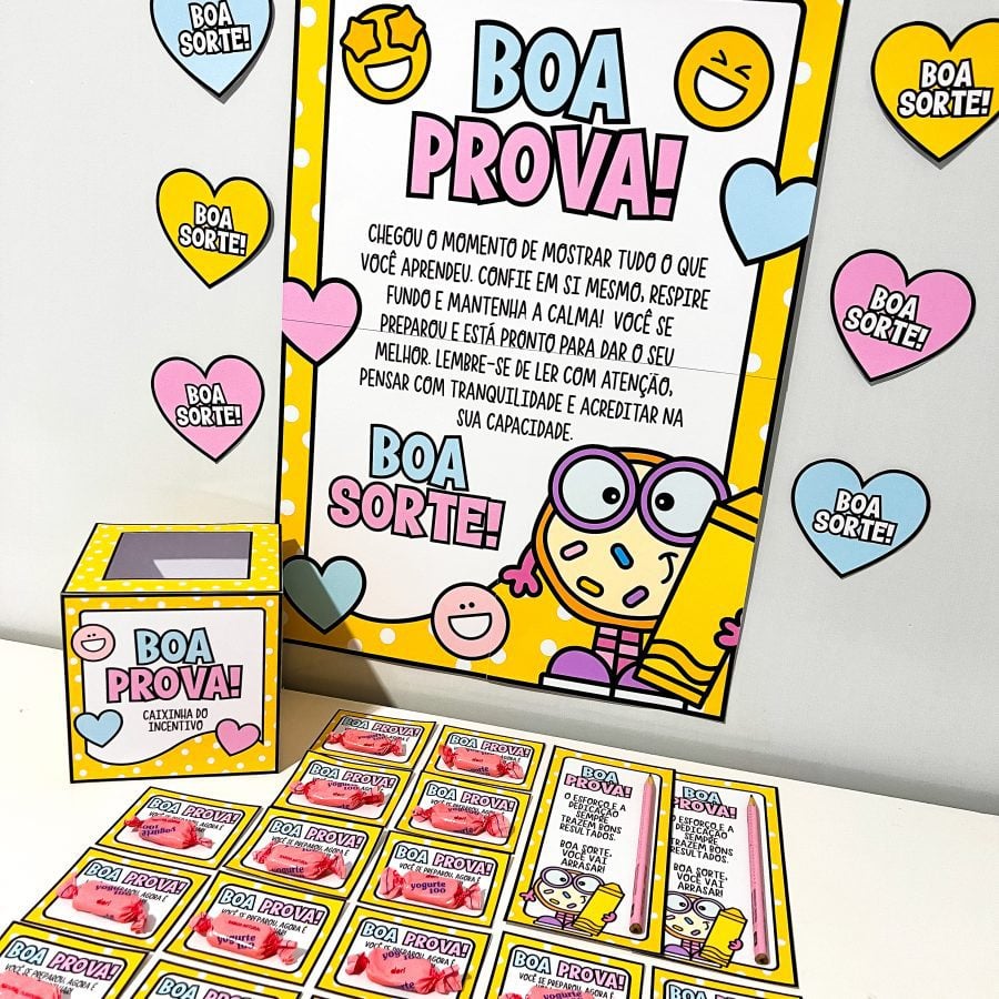 Kit Incentivo Boa Prova - Motivacional - Pedagogia de Ideias Kit Incentivo Boa Prova - Motivacional