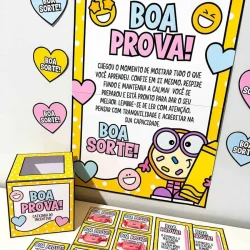 Material de incentivo para estudantes com mensagens positivas e desenhos coloridos.