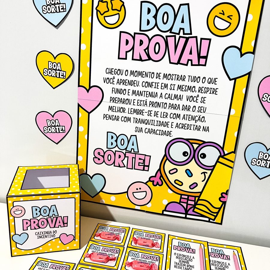 Kit Incentivo Boa Prova - Motivacional - Pedagogia de Ideias Kit Incentivo Boa Prova - Motivacional