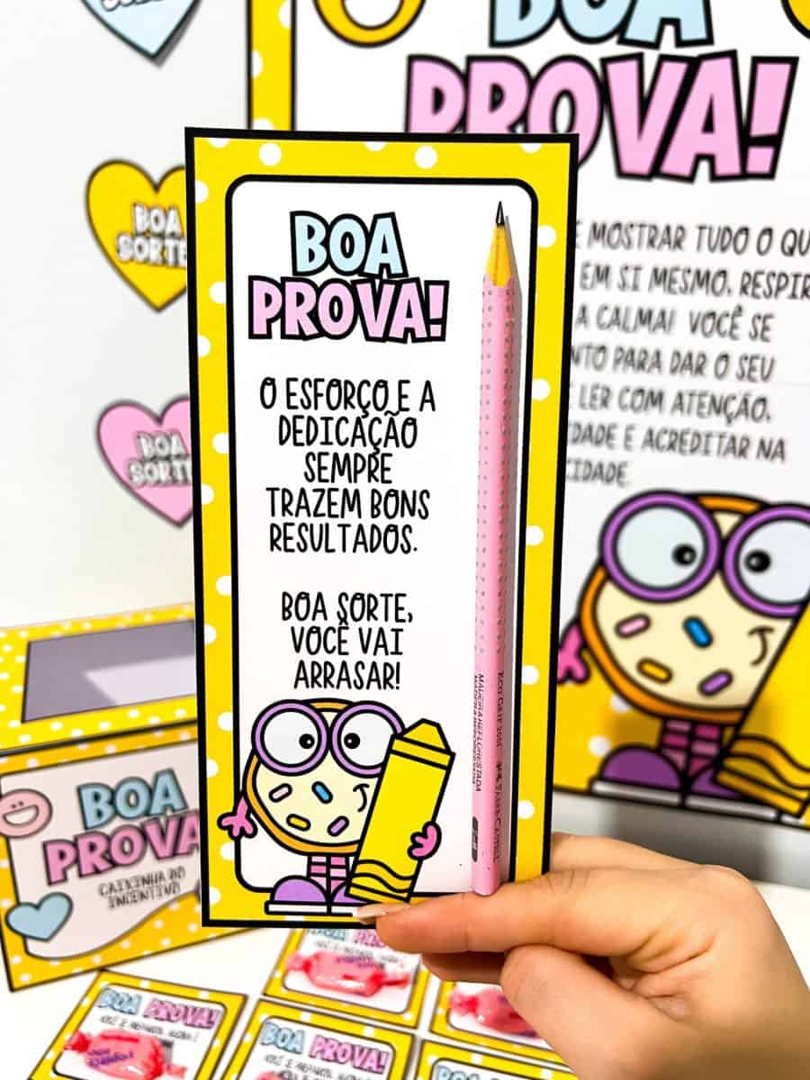 Kit Incentivo Boa Prova para Avaliações Escolares