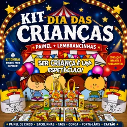 Decoração de festa infantil com painel, lembrancinhas e personagens coloridos.