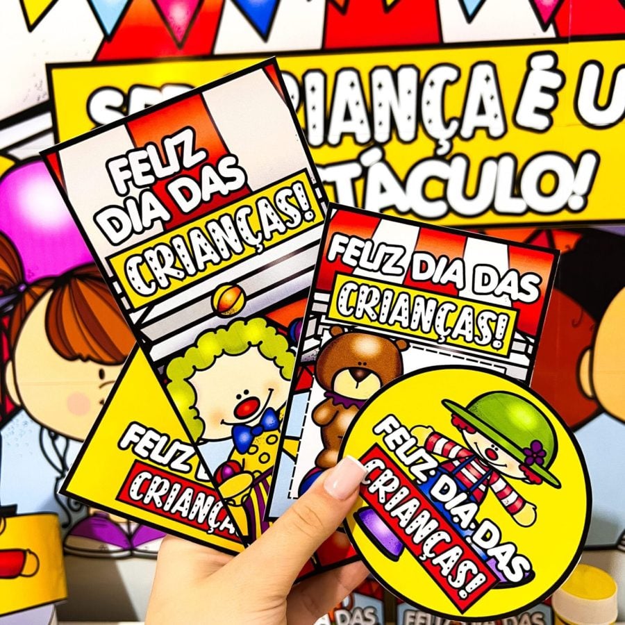 Kit Painel e Lembrancinhas Dia das Crianças - Dia das Crianças - Pedagogia de Ideias Kit Painel e Lembrancinhas Dia das Crianças - Dia das Crianças