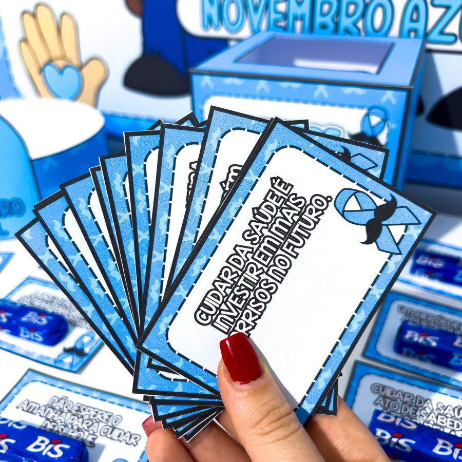 Kit Painel e Lembrancinhas Novembro Azul - Novembro Azul - Pedagogia de Ideias Kit Painel e Lembrancinhas Novembro Azul - Novembro Azul