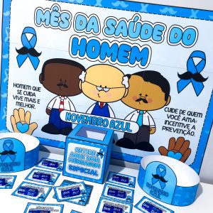 Kit Painel e Lembrancinhas Novembro Azul - Novembro Azul - Pedagogia de Ideias Kit Painel e Lembrancinhas Novembro Azul - Novembro Azul
