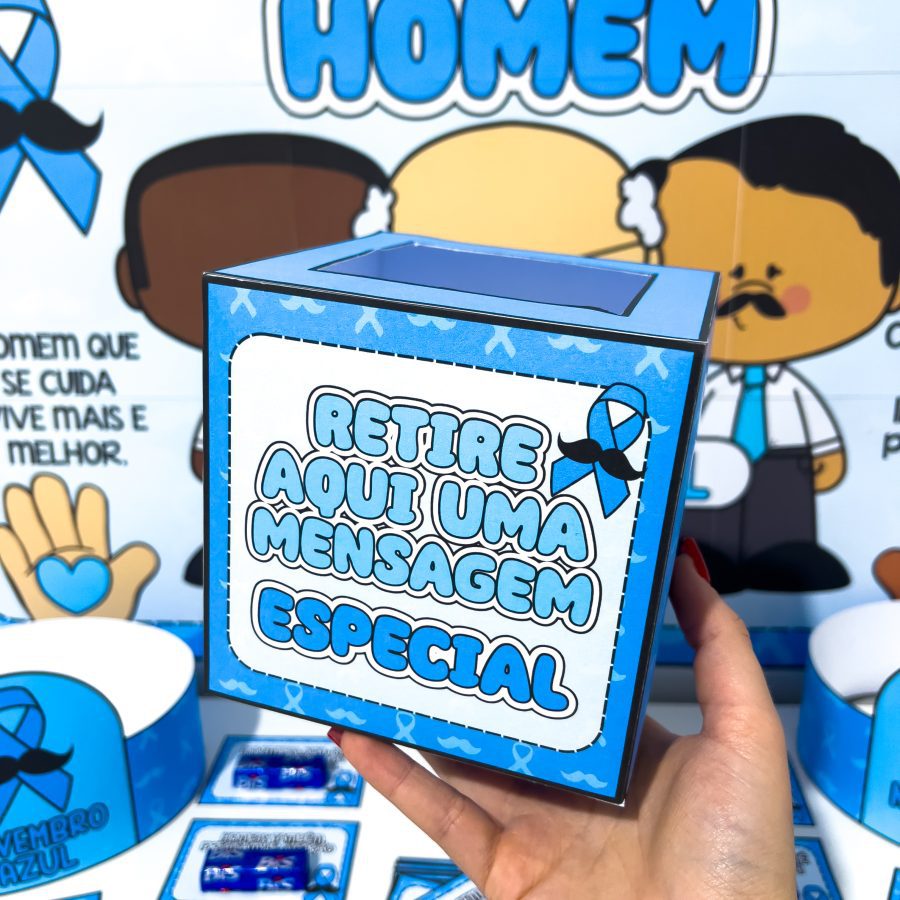 Kit Painel e Lembrancinhas Novembro Azul - Novembro Azul - Pedagogia de Ideias Kit Painel e Lembrancinhas Novembro Azul - Novembro Azul