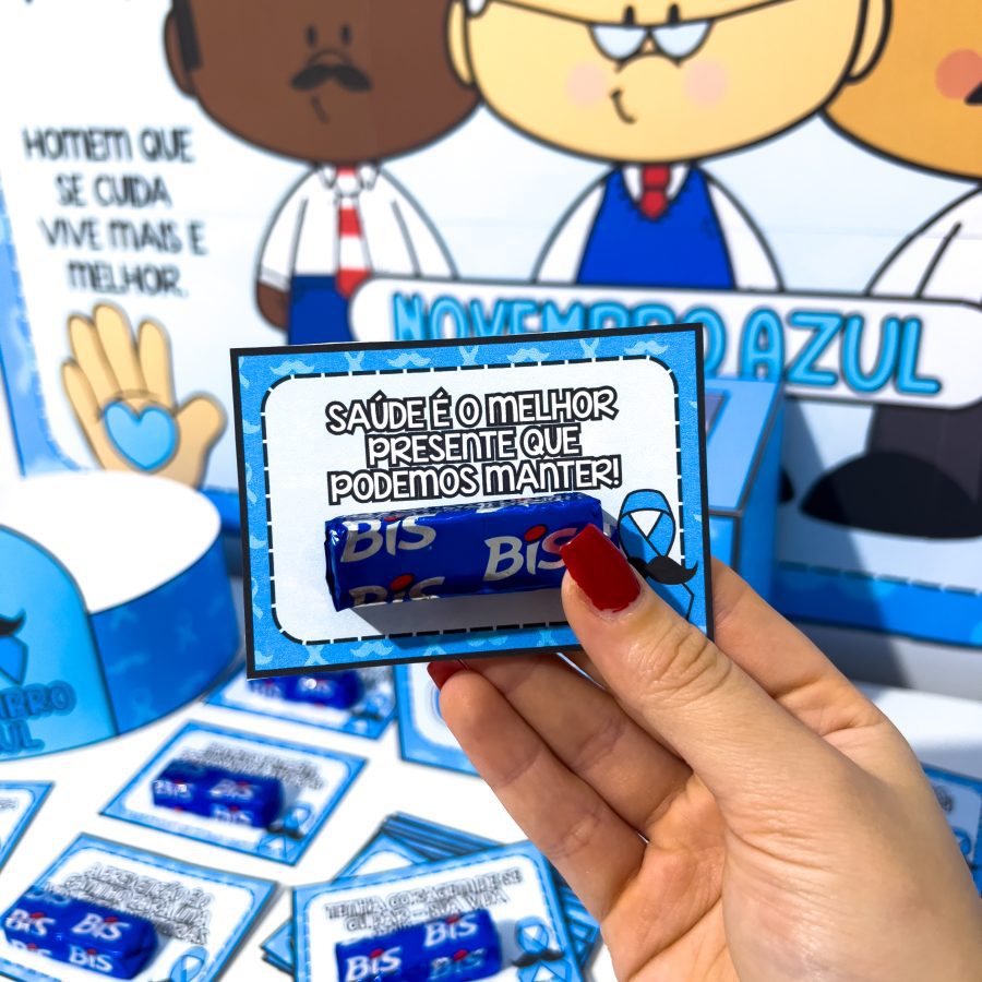 Kit Painel e Lembrancinhas Novembro Azul - Novembro Azul - Pedagogia de Ideias Kit Painel e Lembrancinhas Novembro Azul - Novembro Azul