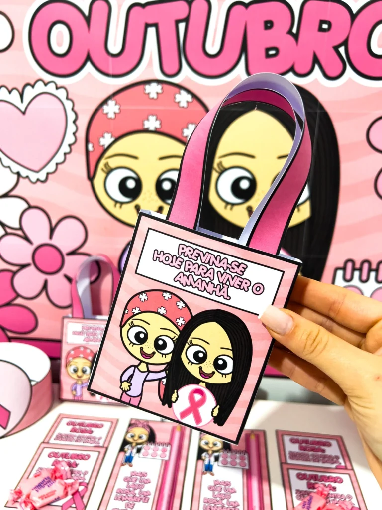 Kit Painel e Lembrancinhas Outubro Rosa — foto 4