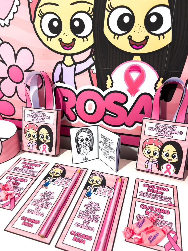 Kit Painel e Lembrancinhas Outubro Rosa — foto 3