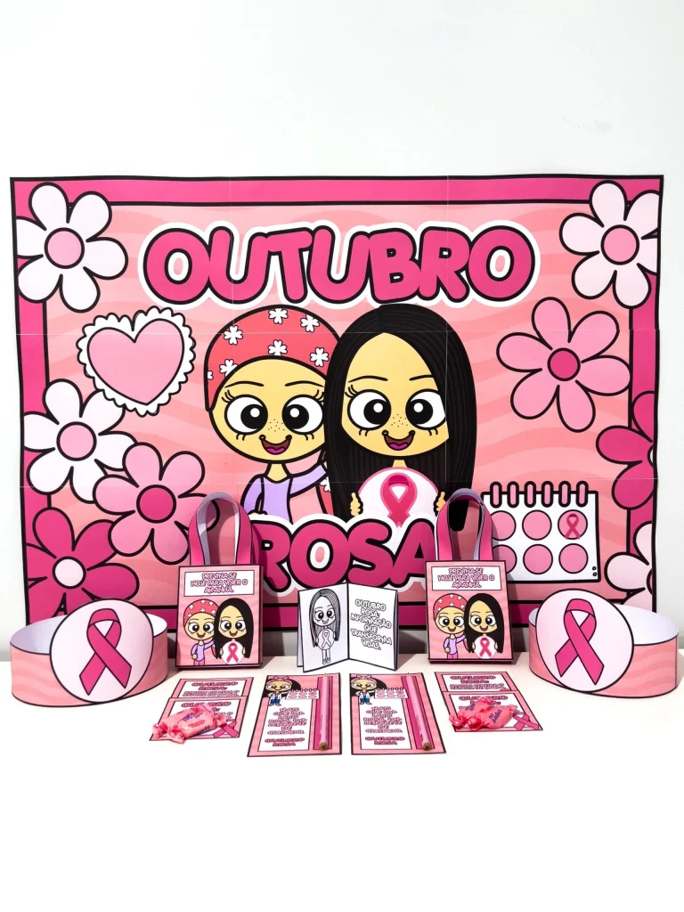 Kit Painel e Lembrancinhas Outubro Rosa — foto 2