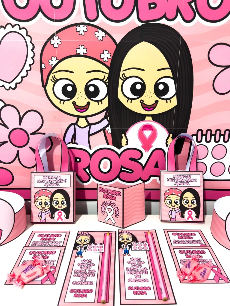Kit Painel e Lembrancinhas Outubro Rosa — foto 8