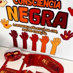 Mensagem de conscientização sobre o Dia da Consciência Negra.
