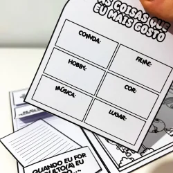 Atividade de perguntas sobre gostos e preferências para crianças.