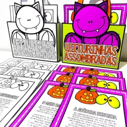 Atividades de leitura com tema assustador para crianças.