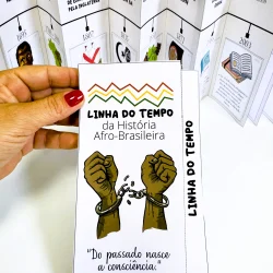 Material educativo sobre história afro-brasileira e resistência cultural.