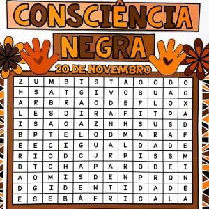 Painel Caça-Palavras Consciência Negra