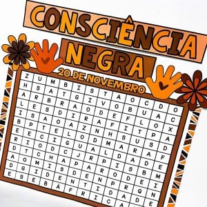 Painel Caça-Palavras Consciência Negra