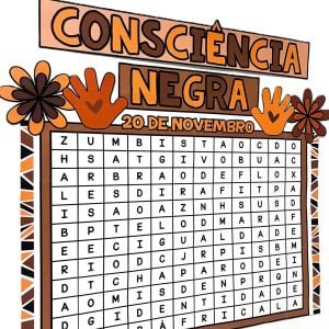 Painel Caça-Palavras Consciência Negra