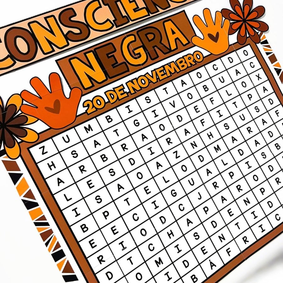 Painel Caça-Palavras Consciência Negra - Consciência Negra - Pedagogia de Ideias Painel Caça-Palavras Consciência Negra - Consciência Negra